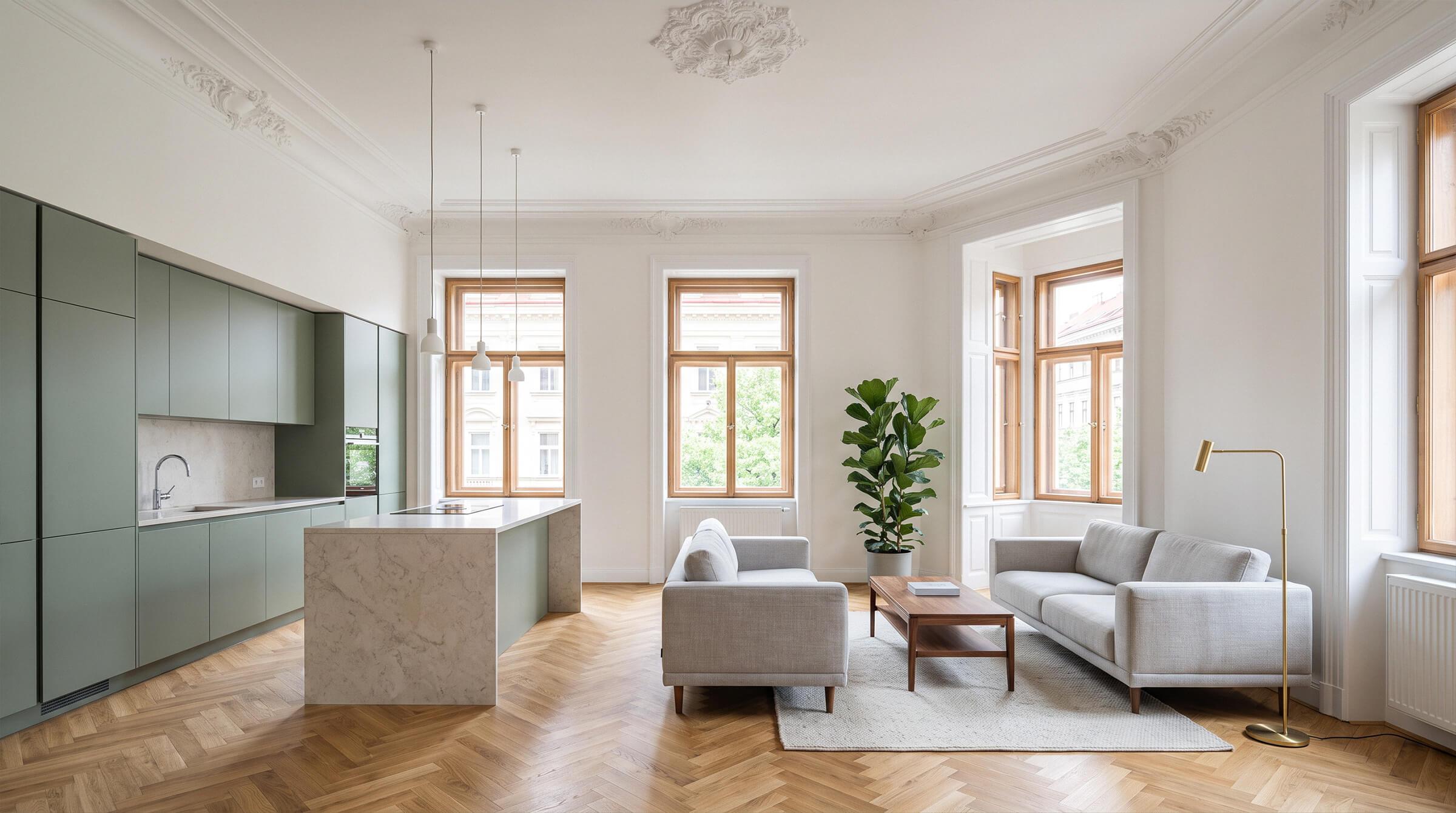Rekonstrukce bytu · Praha 3 – Vinohrady